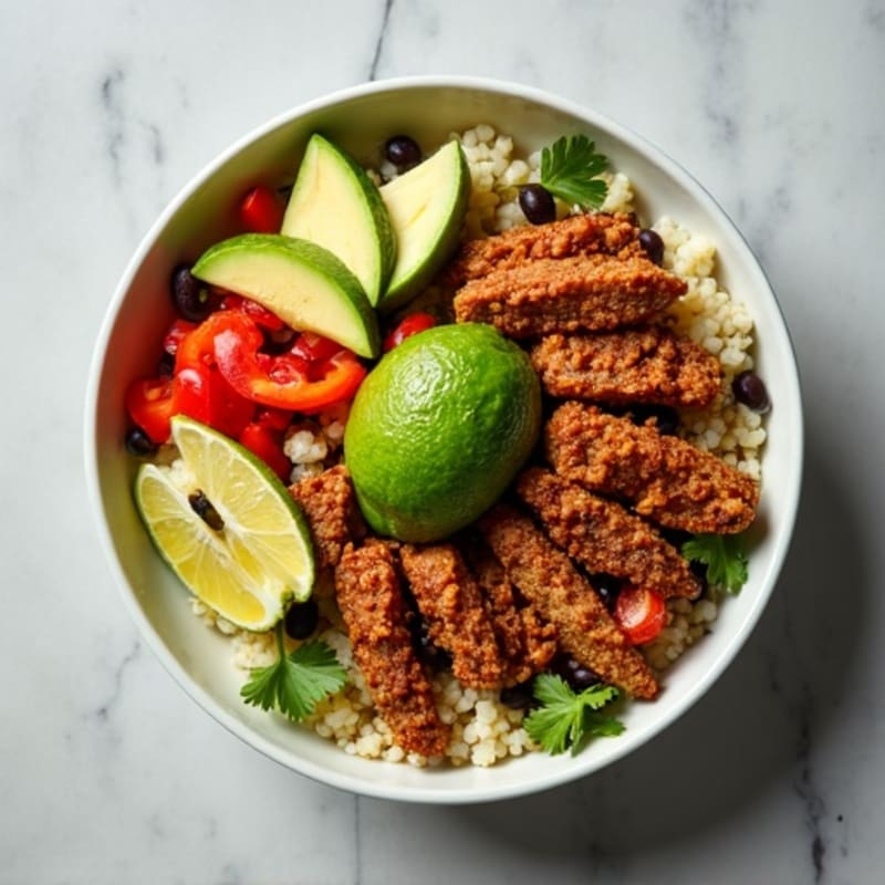 Spicy Turkey Taco Bowl with Cilantro-Lime Cauliflower Rice