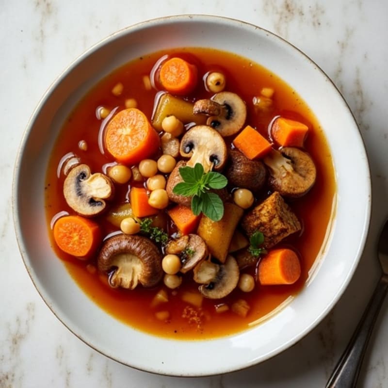 Hearty Braised Mushroom and Root Vegetable Stew