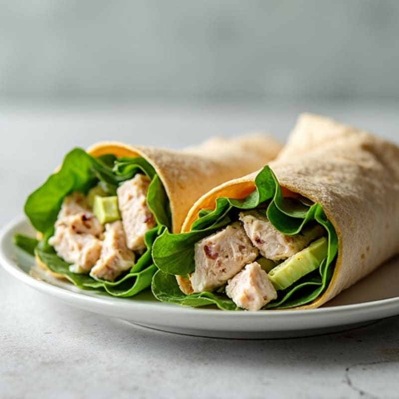 Creamy Tuna and Fresh Spinach Wrap