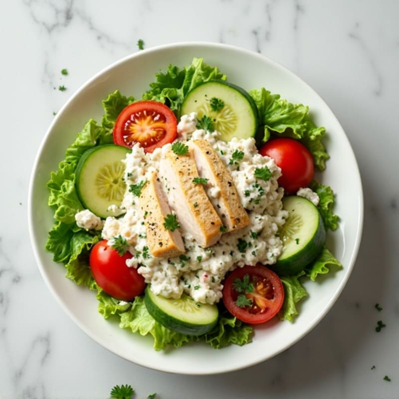 Creamy Herb Chicken Salad with Crunchy Veggies