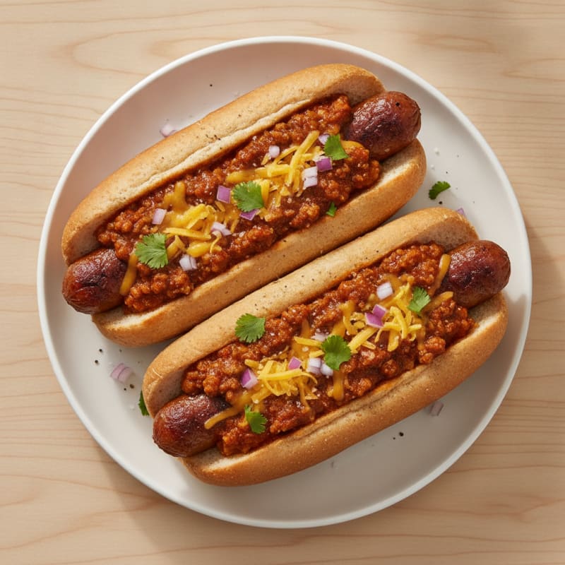 Hearty Chili Cheese Hot Dogs