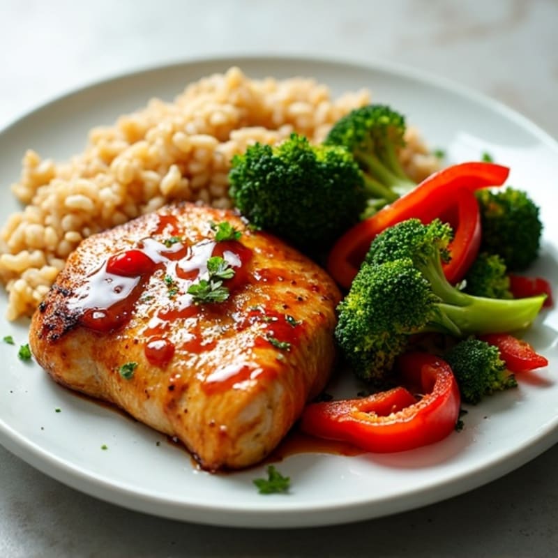 Sheet Pan Teriyaki Chicken with Roasted Broccoli and Bell Peppers