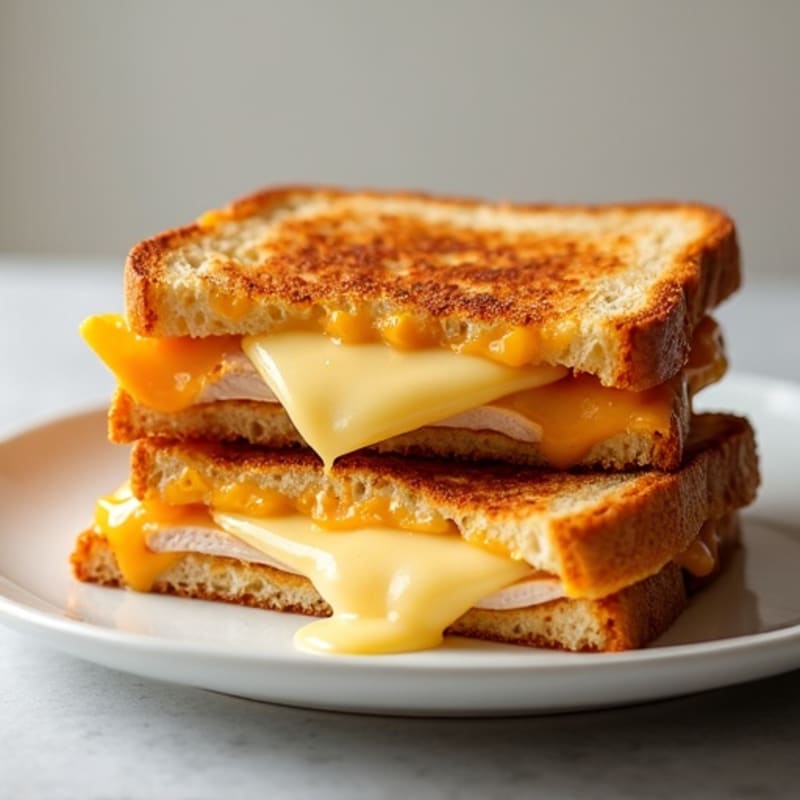 Crispy Three-Cheese Sourdough Melt