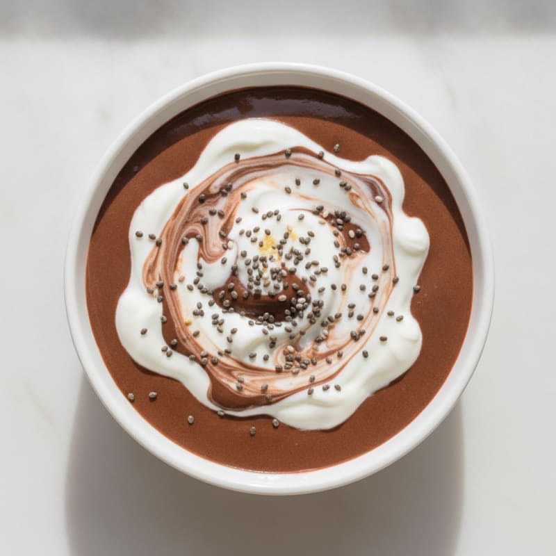 Silky Chocolate Protein Pudding with Greek Yogurt