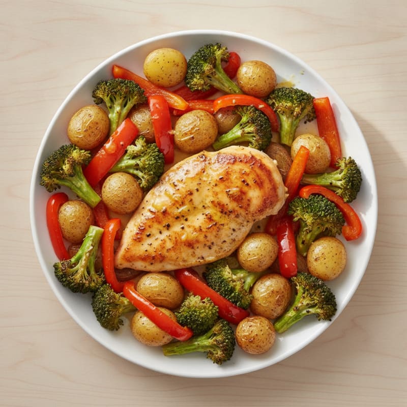 Sheet Pan Lemon Herb Chicken Dinner