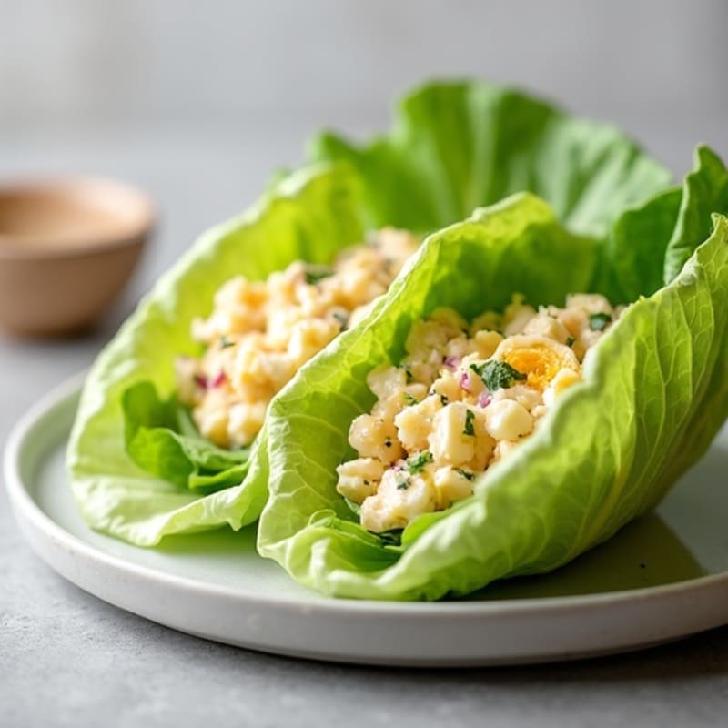 Creamy Greek Yogurt Egg Salad Lettuce Wrap