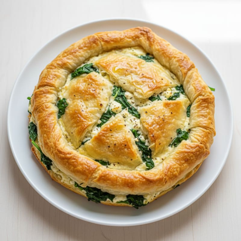 Golden Spinach and Feta Phyllo Pie
