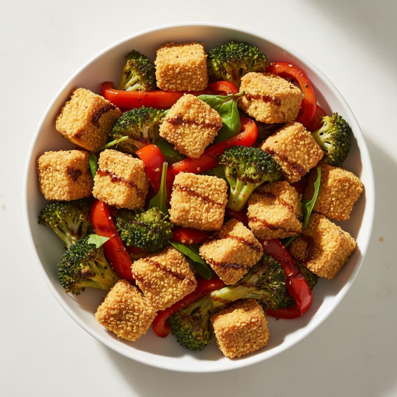 Crispy Baked Tofu and Roasted Vegetables