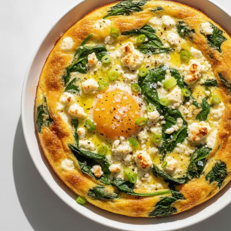 Baked Eggs with Cottage Cheese