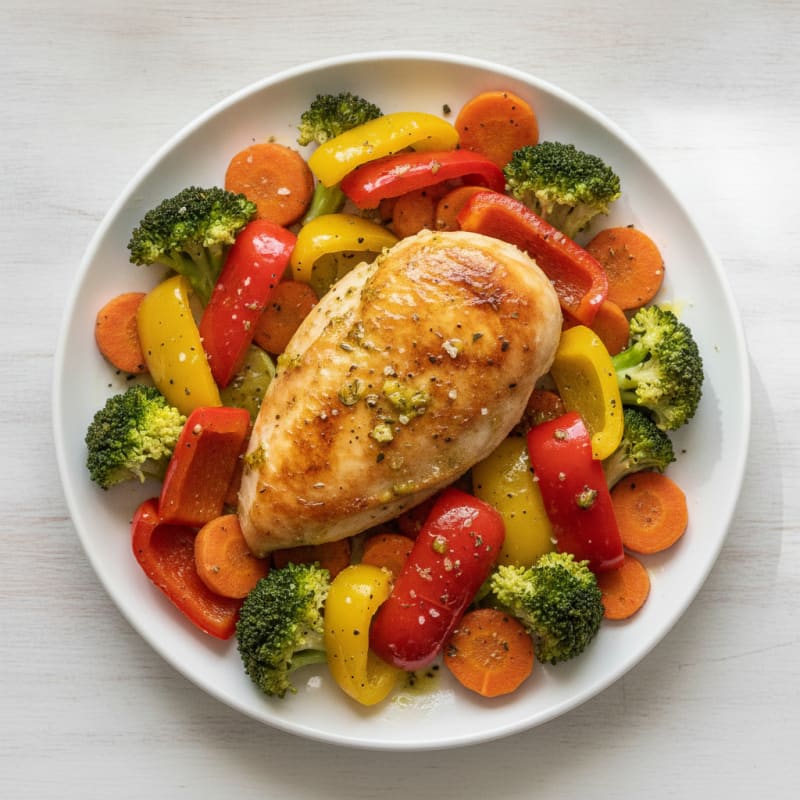 Lemon Herb Roasted Chicken and Veggies