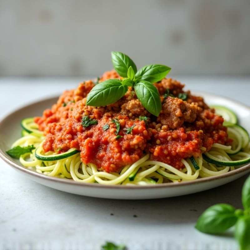 High-Protein Turkey and Zucchini Noodle Marinara