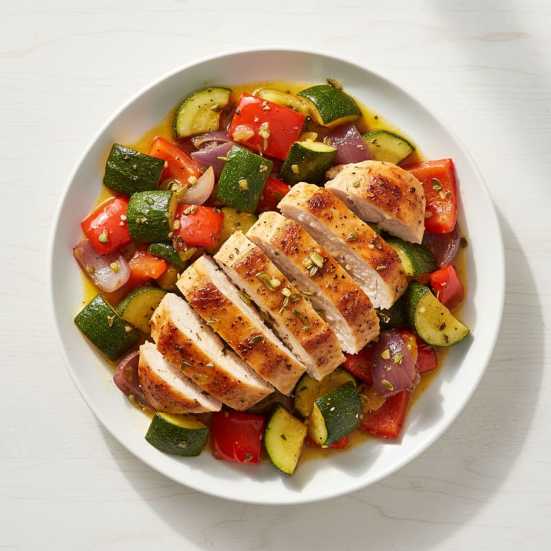 Mediterranean Herb-Roasted Chicken with Vegetables