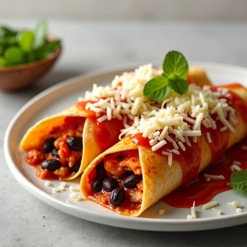 Hearty Baked Chicken and Black Bean Enchiladas