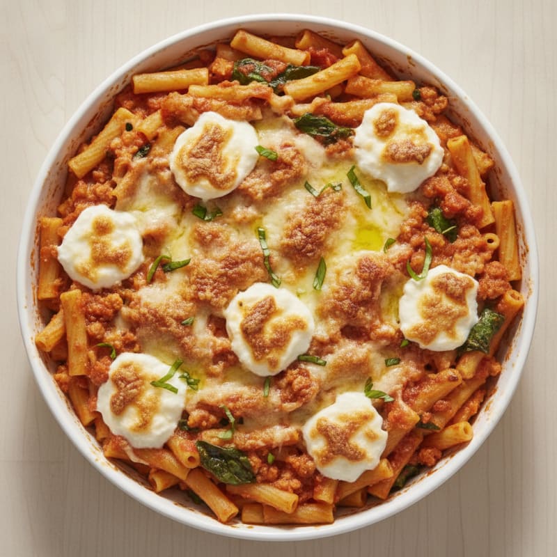 Classic Baked Ziti with Ricotta