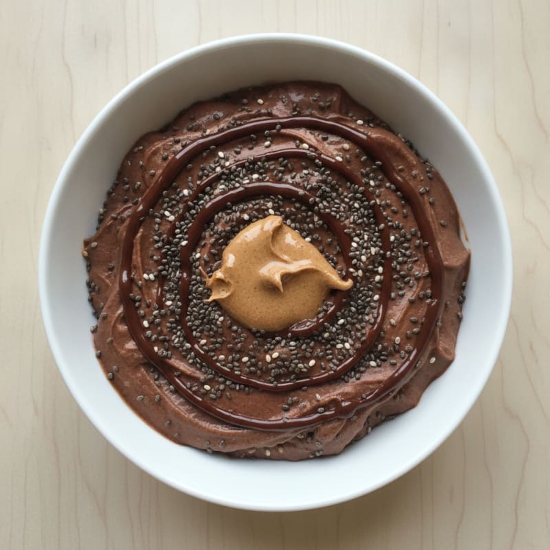 Silky Chocolate Protein Yogurt with Chia Seeds