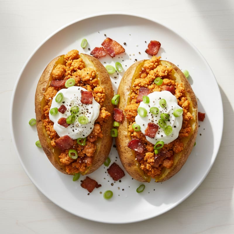 Hearty Loaded Baked Potatoes with Bacon