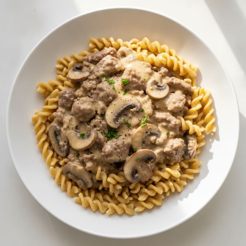 Classic Beef Stroganoff with Egg Noodles