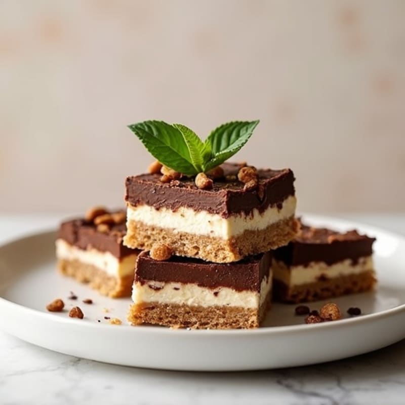 No-Bake Greek Yogurt Chocolate Cheesecake Bars