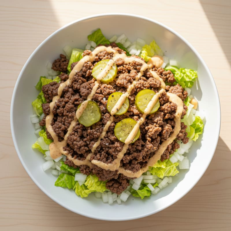 Creamy Big Mac Protein Bowl