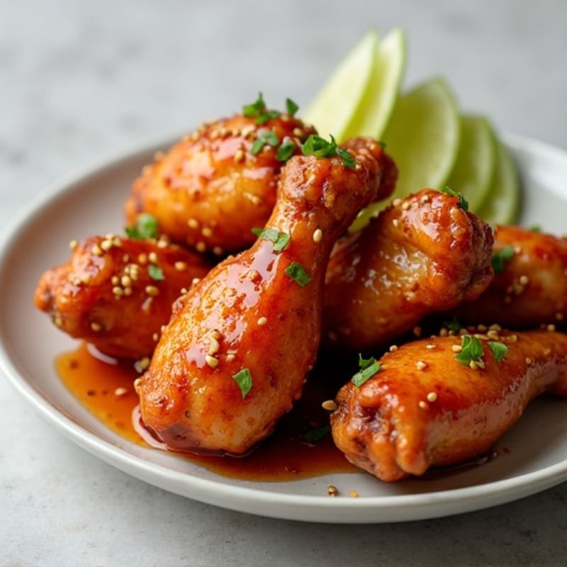Crispy Baked Honey Garlic Chicken Wings