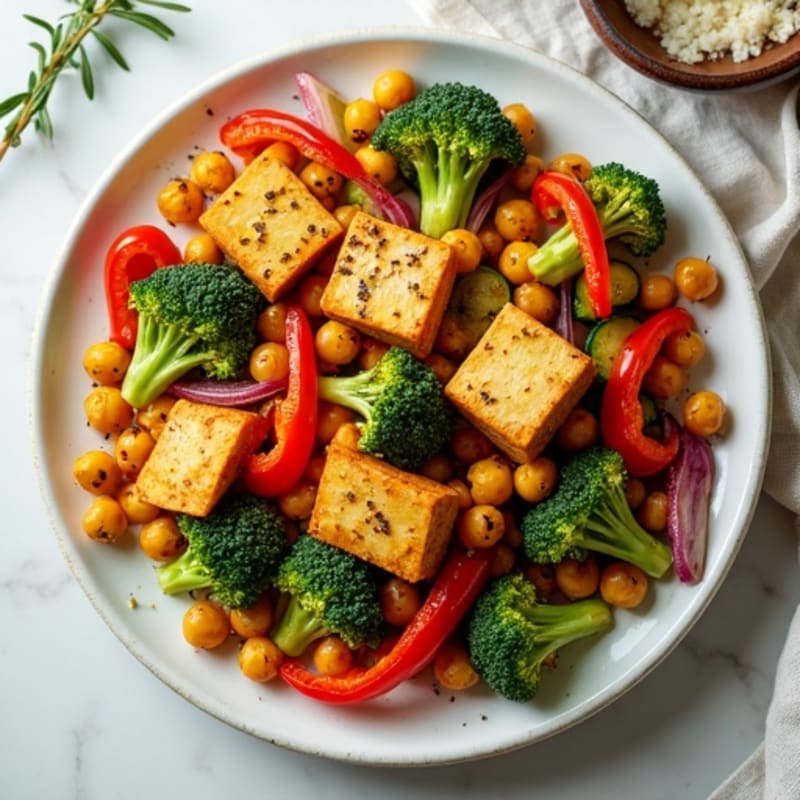 Sheet Pan Crispy Chickpeas and Roasted Vegetables