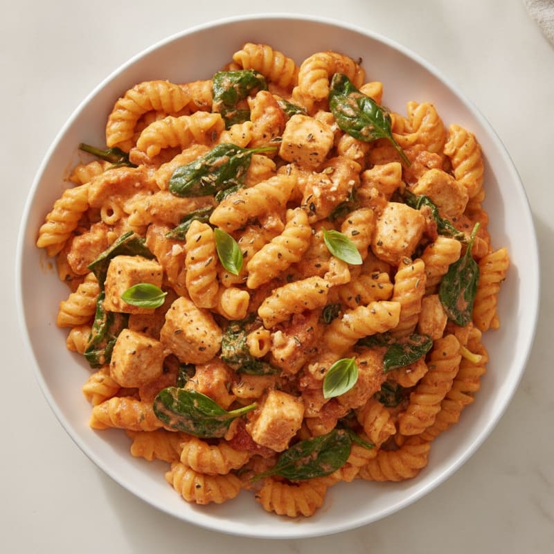 Creamy Rosa Cavatappi with Garlic Herbs