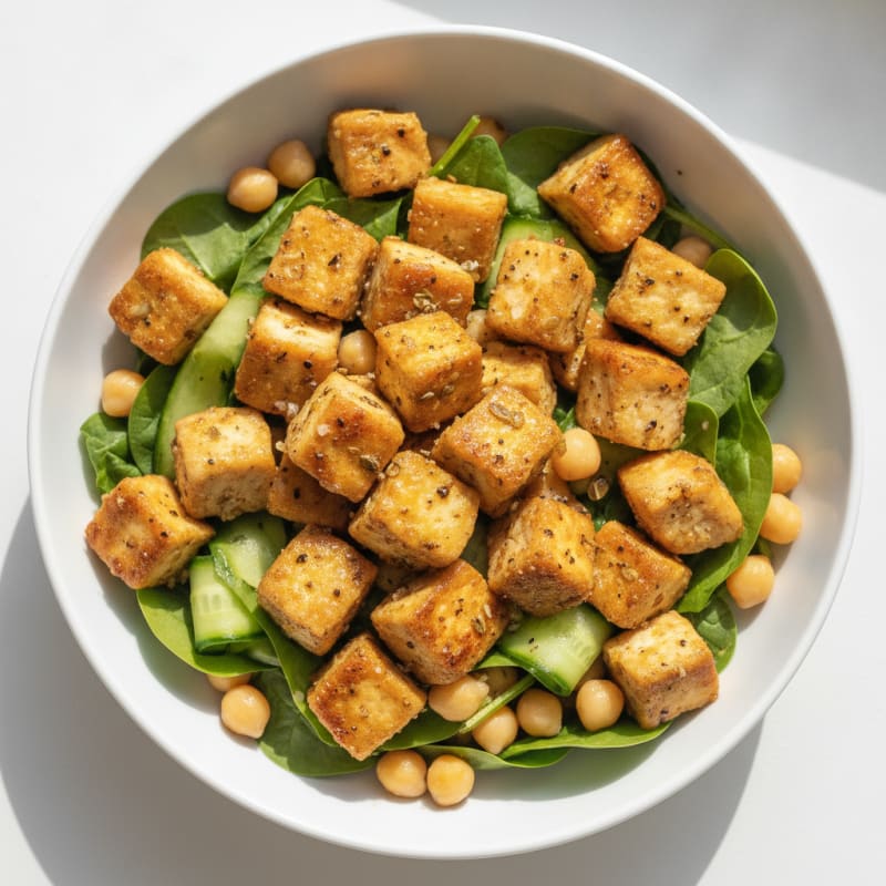 Lemon-Herb Chicken and Tofu Bowl
