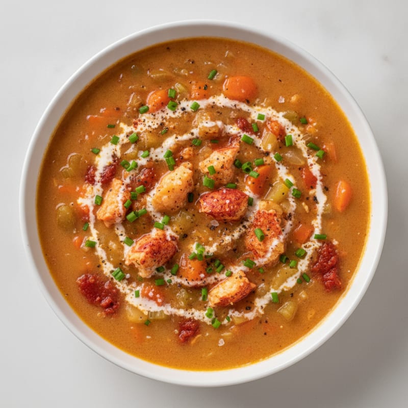 Rich Lobster Bisque with Sherry