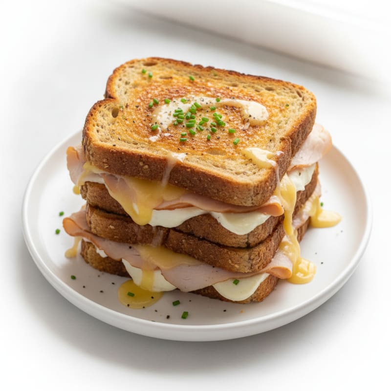 Triple-Decker Grilled Cheese Sandwich