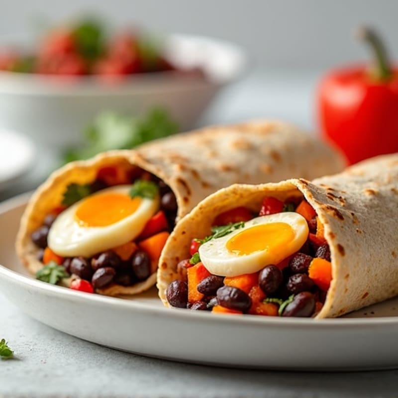 Protein-Packed Sweet Potato Black Bean Breakfast Burrito