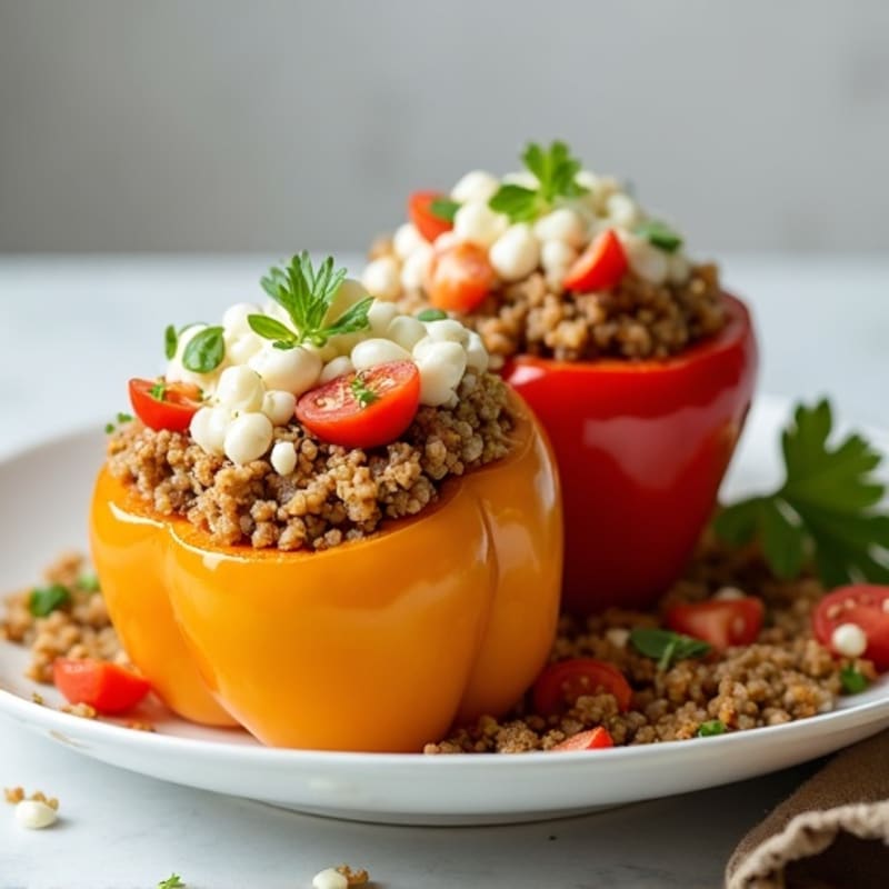 Lean Ground Turkey Stuffed Bell Peppers
