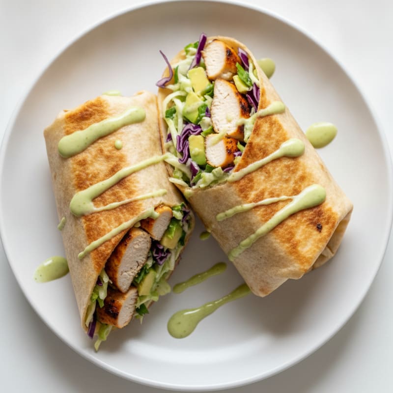 Crunchy Chicken Slaw Burrito