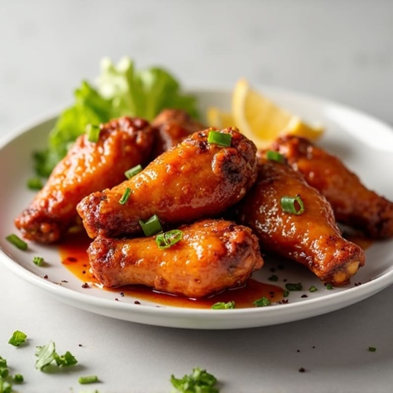 Crispy Baked Hot Honey BBQ Chicken Wings