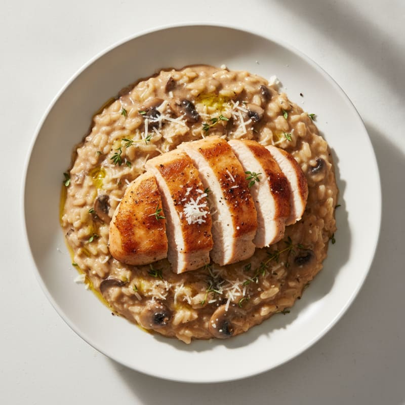 Creamy Mushroom Risotto with Parmesan