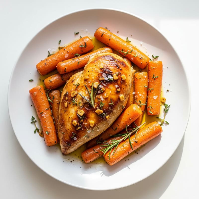 Garlic Herb Roasted Chicken with Root Vegetables