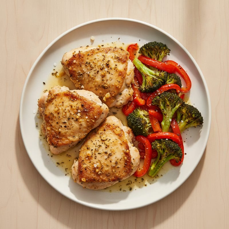 Garlic Herb Roasted Chicken Thighs