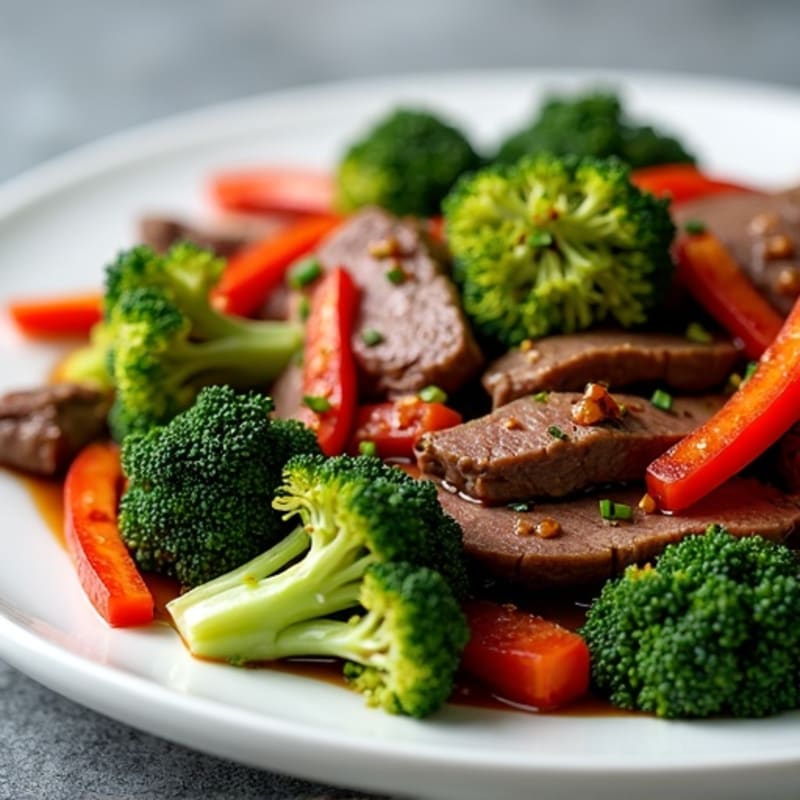 Lean Beef Stir-Fry with Broccoli and Bell Peppers