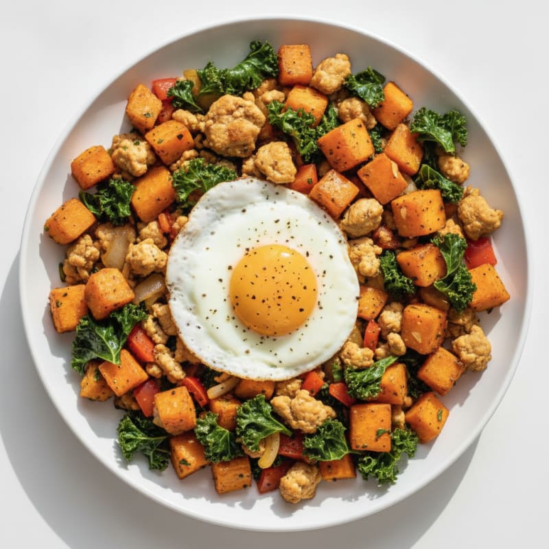 Ground Chicken Sweet Potato Skillet
