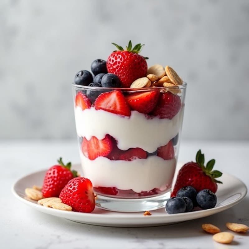 Greek Yogurt Protein Parfait with Mixed Berries