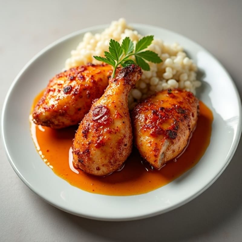 Crispy Baked Chicken with Sweet and Spicy Ginger Glaze