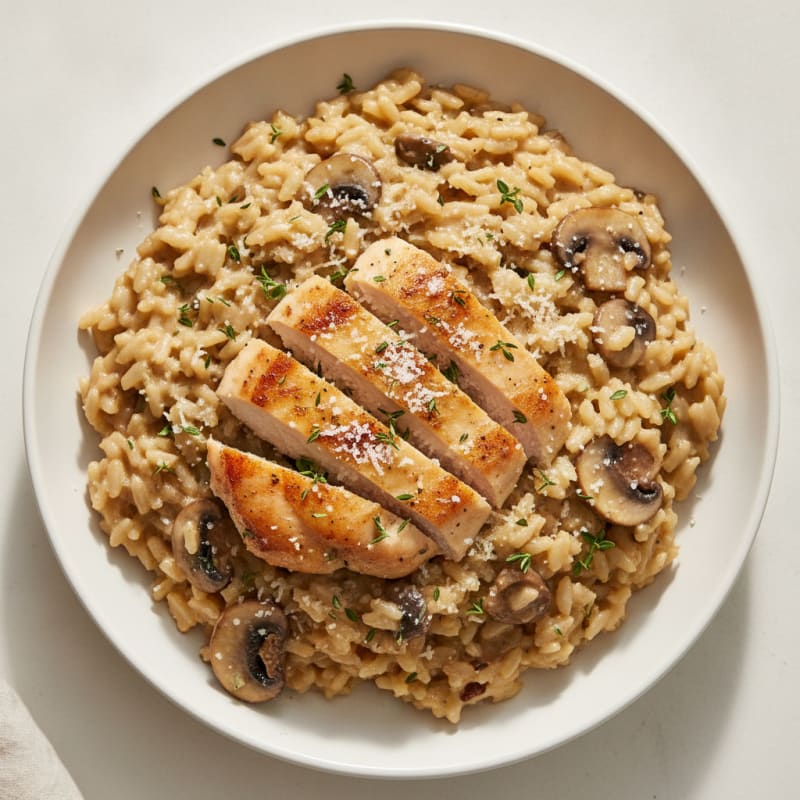 Creamy Parmesan Mushroom Risotto
