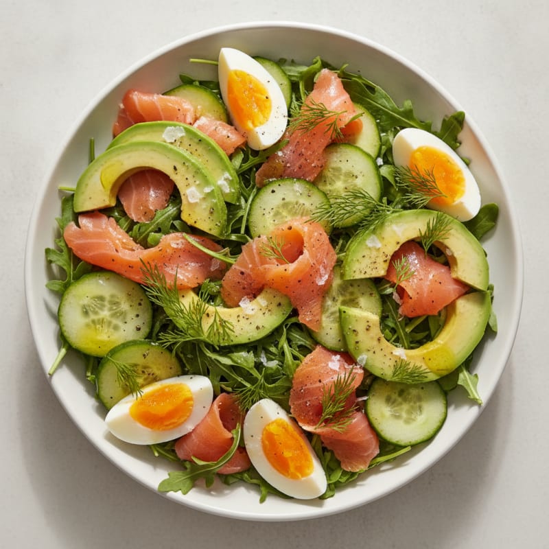 Smoked Salmon and Avocado Salad