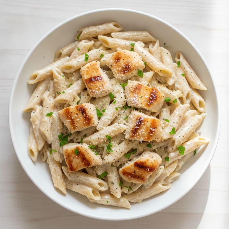 Garlic Parmesan Chicken Alfredo Pasta