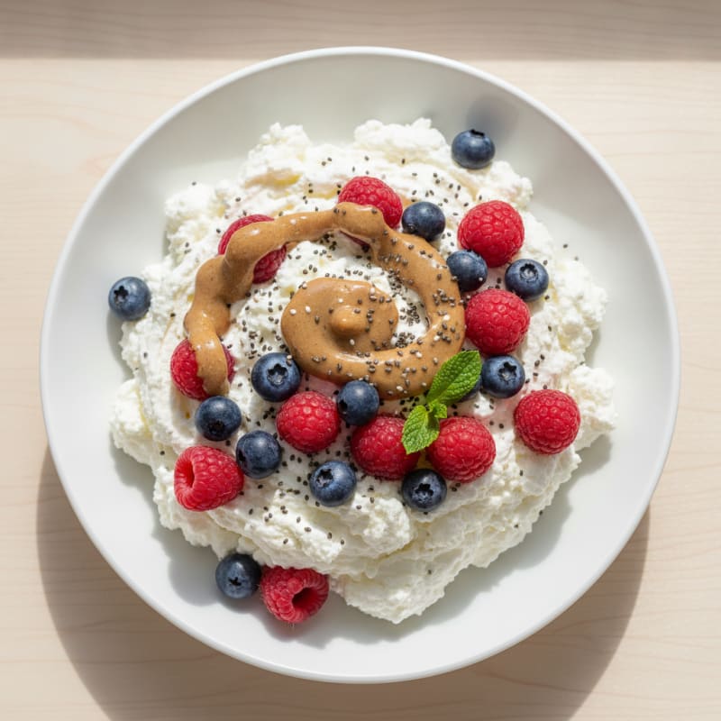 Silky Greek Yogurt Protein Mousse with Fresh Berries