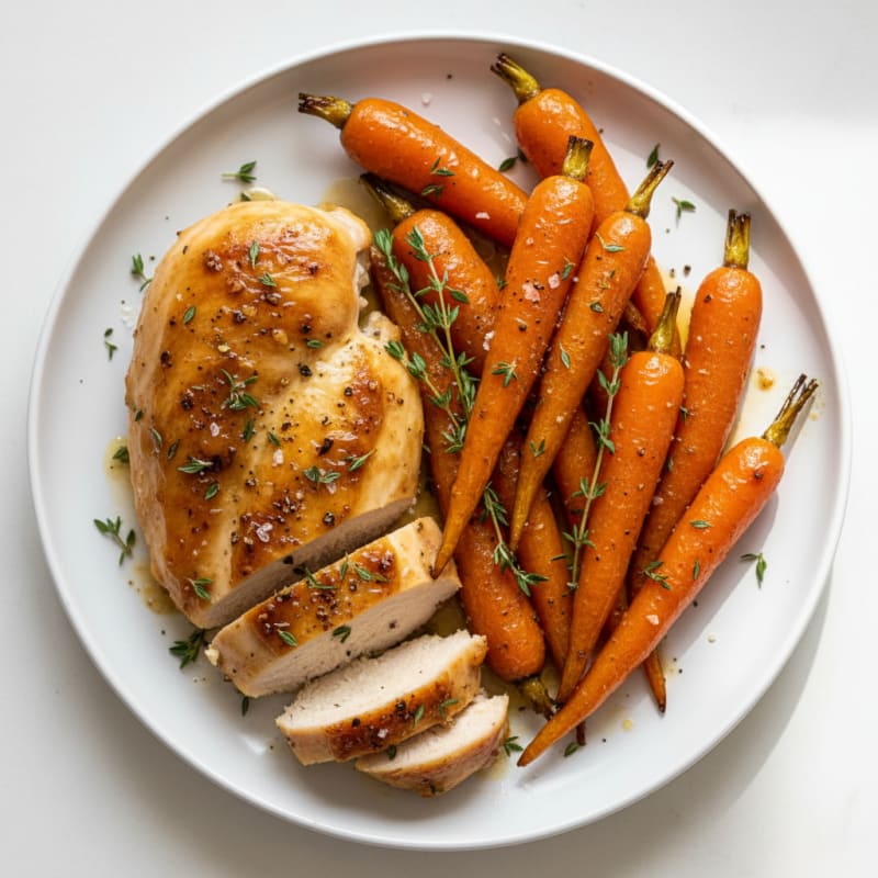 Maple-Glazed Roasted Carrots with Thyme