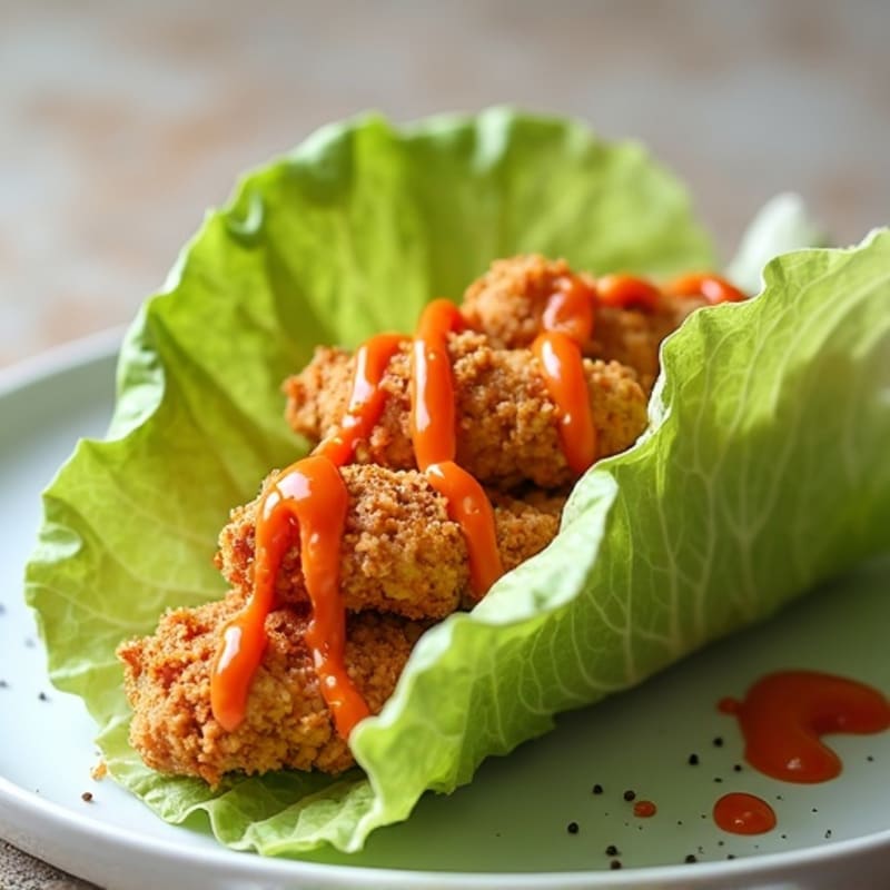 Crispy Buffalo Chicken Lettuce Wrap
