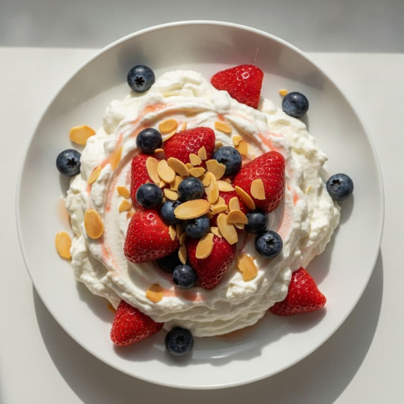 Silky Greek Yogurt Protein Mousse with Fresh Berries