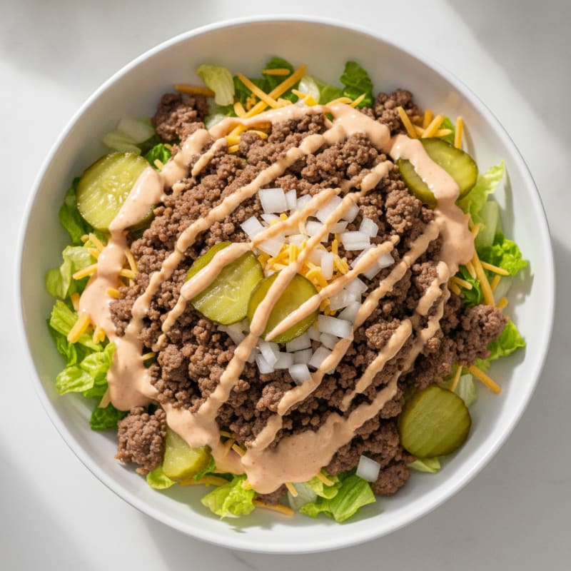 Big Mac Inspired Protein Bowl