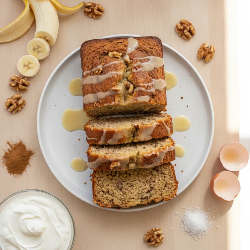 High-Protein Banana Walnut Loaf