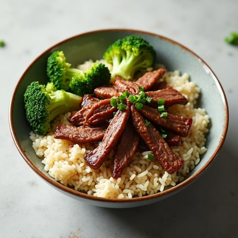 Ginger-Garlic Beef and Broccoli Rice Bowl